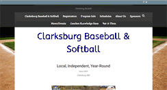 Desktop Screenshot of clarksburgbaseball.com